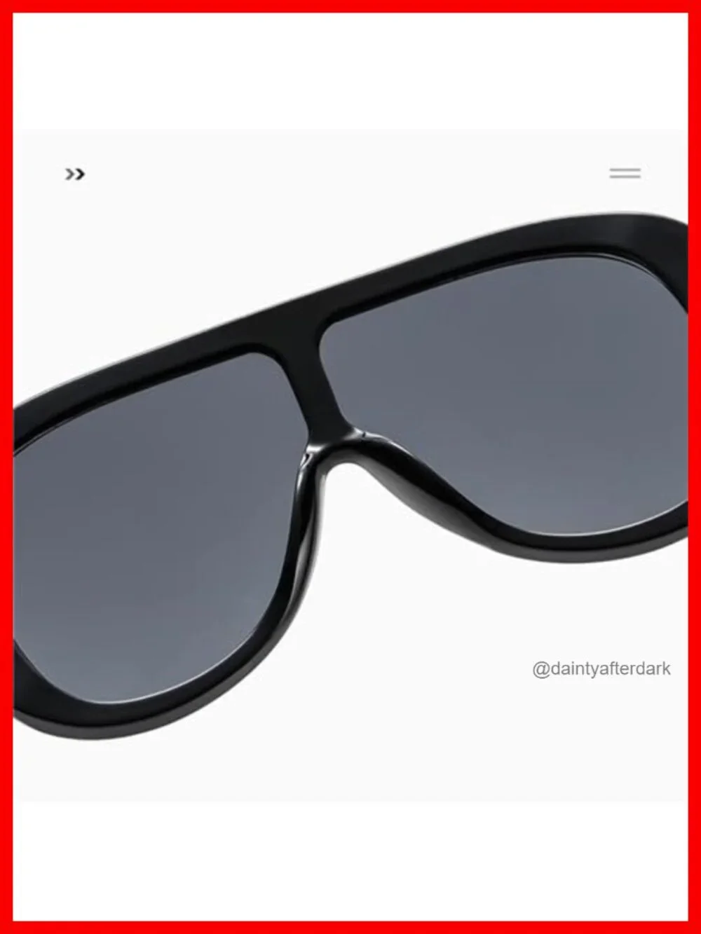 Oversized Pilot Sunglasses Women Fashion Big Frame Goggle Trendy Metal Frame